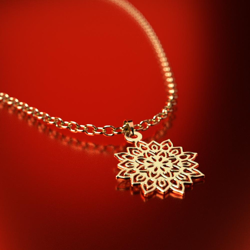 آویز گردنبند طلا 18 عیار زنانه مدوپد مدل اسلیمی کد PA1-13056