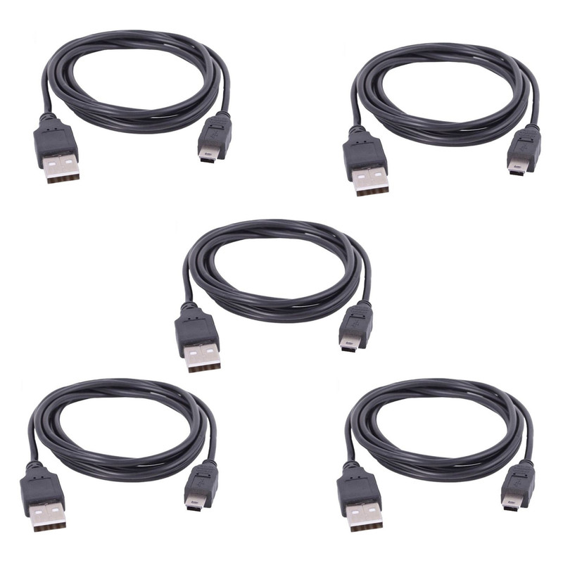  کابل تبدیل USB به Mini USB مدل Mn طول 0.8 متر بسته 5 عددی