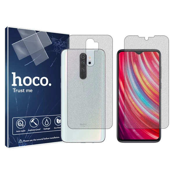 محافظ صفحه نمایش مات هوکو مدل HyMTT مناسب برای گوشی موبایل شیائومی Redmi Note 8 Pro به همراه محافظ پشت گوشی