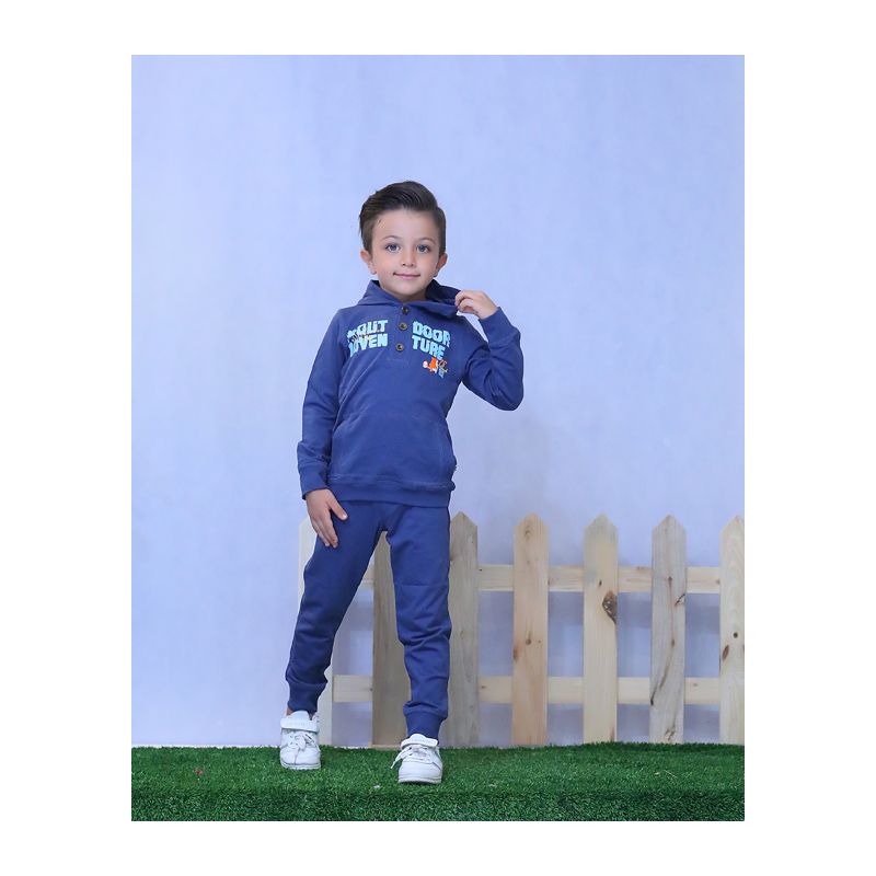 ست هودی و شلوار نوزادی آدمک مدل 01 کد 265000 رنگ سرمه ای -  - 8