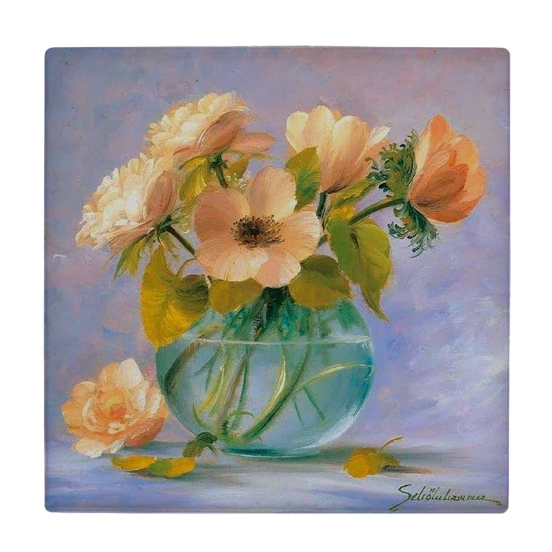  زیر لیوانی  طرح گلدان گل کد    5927758_4666