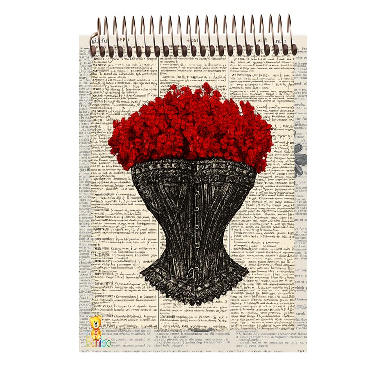 دفتر شطرنجی 100 برگ بانیبو مدل گل کد 2769