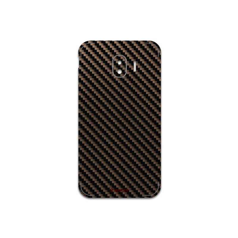 برچسب پوششی ماهوت مدل Glossy-Brown-Fiber مناسب برای گوشی موبایل سامسونگ Galaxy J2 Pro 2018