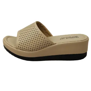 دمپایی زنانه شهرام طب مدل 1105 رنگ کرم