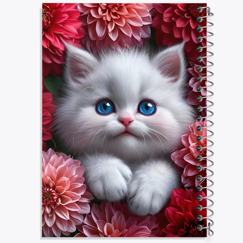 دفتر مشق 100 برگ خندالو طرح گربه بامزه کد F7232