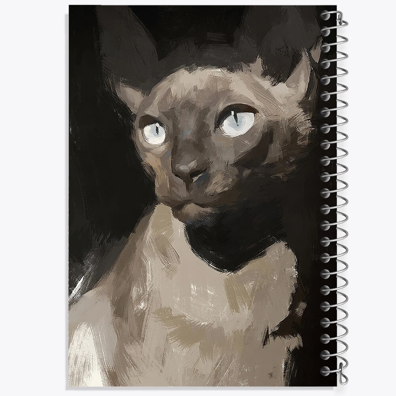 دفتر ژورنال نویسی 50 برگ خندالو مدل نقطه ای طرح گربه (Cat) کد F979