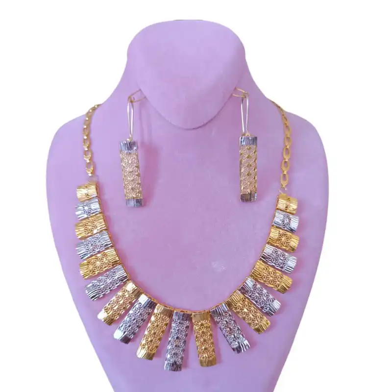 نیم ست نقره زنانه مدل ستونی تراش