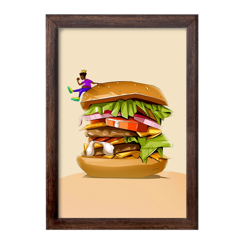 تابلو خندالو طرح همبرگر کد F356
