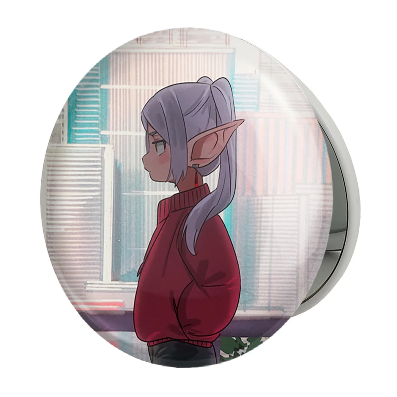 آینه جیبی خندالو طرح انیمه فریرن (Frieren) مدل تاشو کد 33868