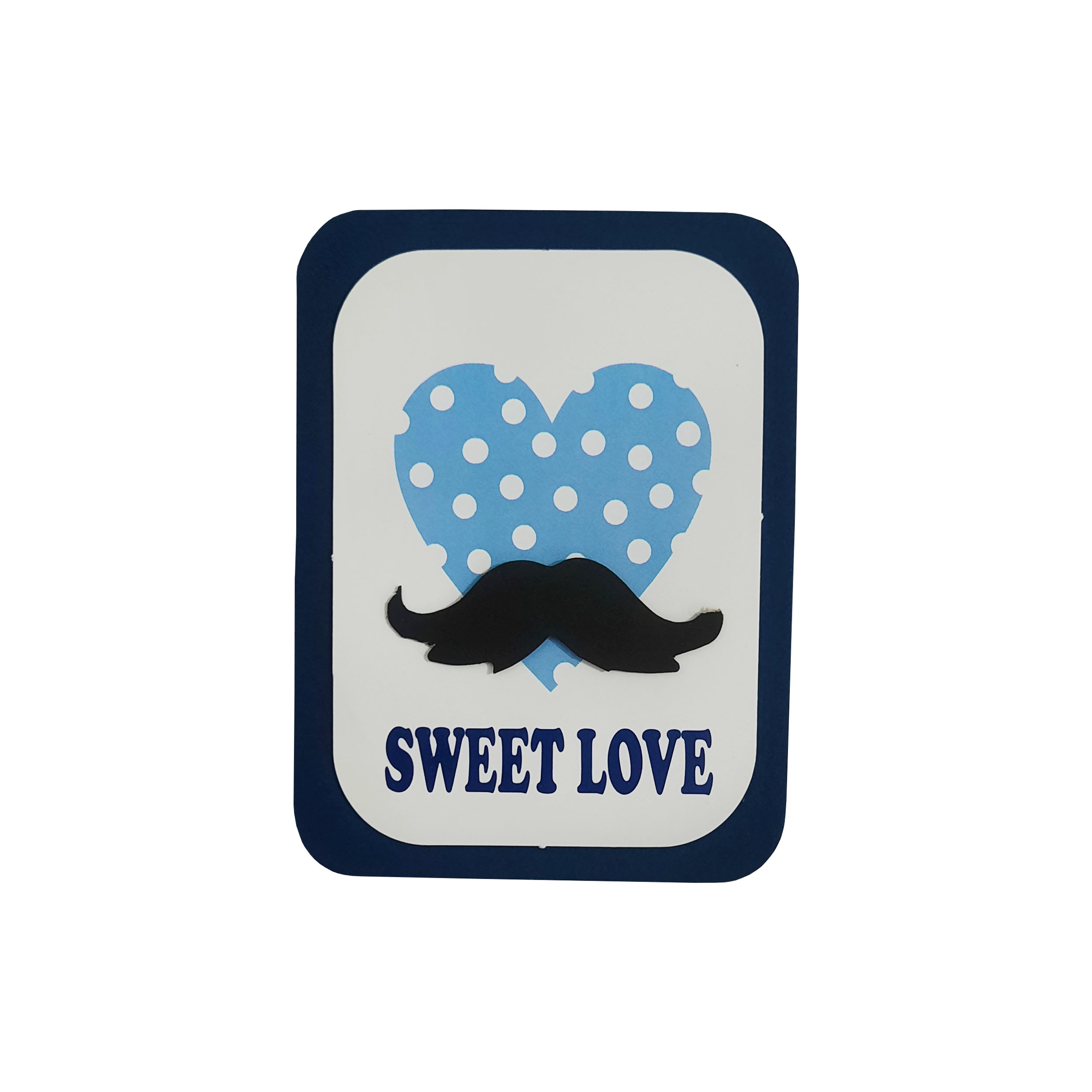 کارت پستال طرح مردانه مدل SWEET LOVE کد 403