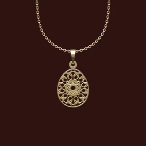 گردنبند طلا 18 عیار زنانه مدوپد مدل هندسی کد W2-1-1009