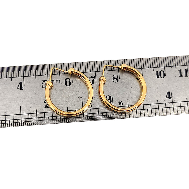 گوشواره حلقه ای طلا 18 عیار زنانه طلا و جواهرسازی افرا مدل ۱۸۳ - 5