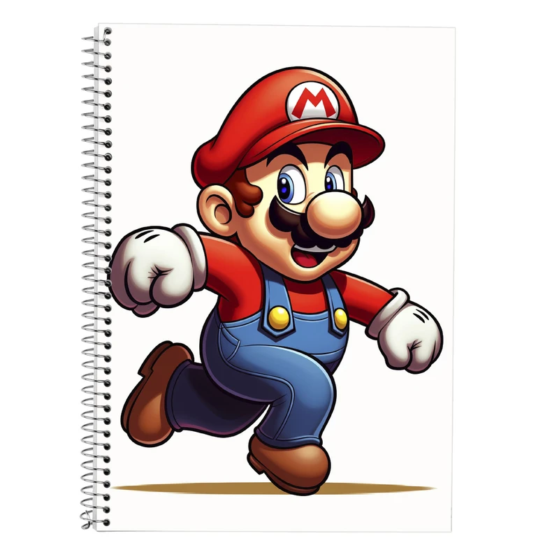 دفتر زبان 50 برگ مدوپد مدل دوخط طرح سوپرماریو super mario کد DF2862