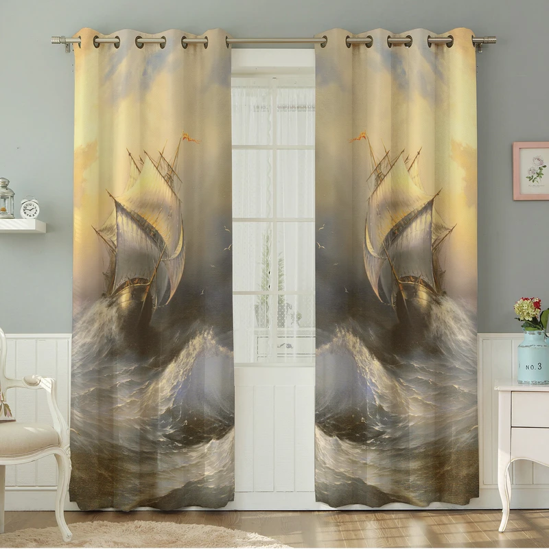 پرده نیروانا طرح  مدرن مدل هازان کد 4645 سایز 140×280 سانتی متر