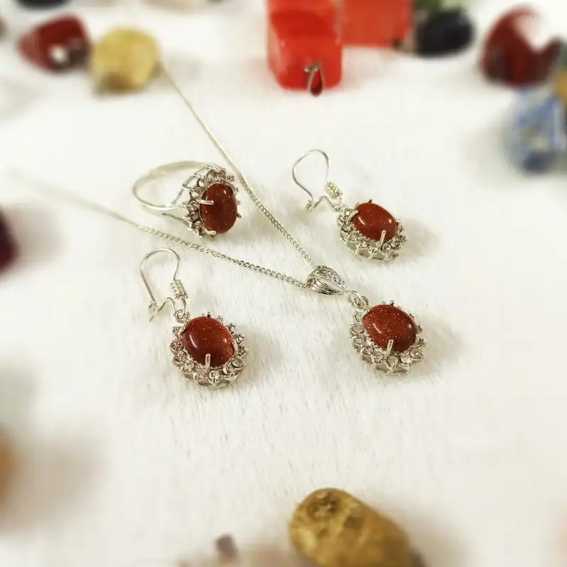 نیم ست نقره زنانه سلین کالا مدل ce-s-delroba