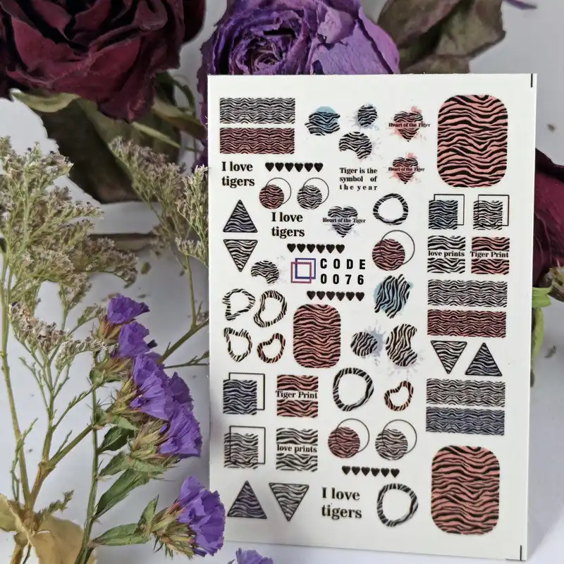 برچسب لنز ناخن مدل پلنگی کد 76