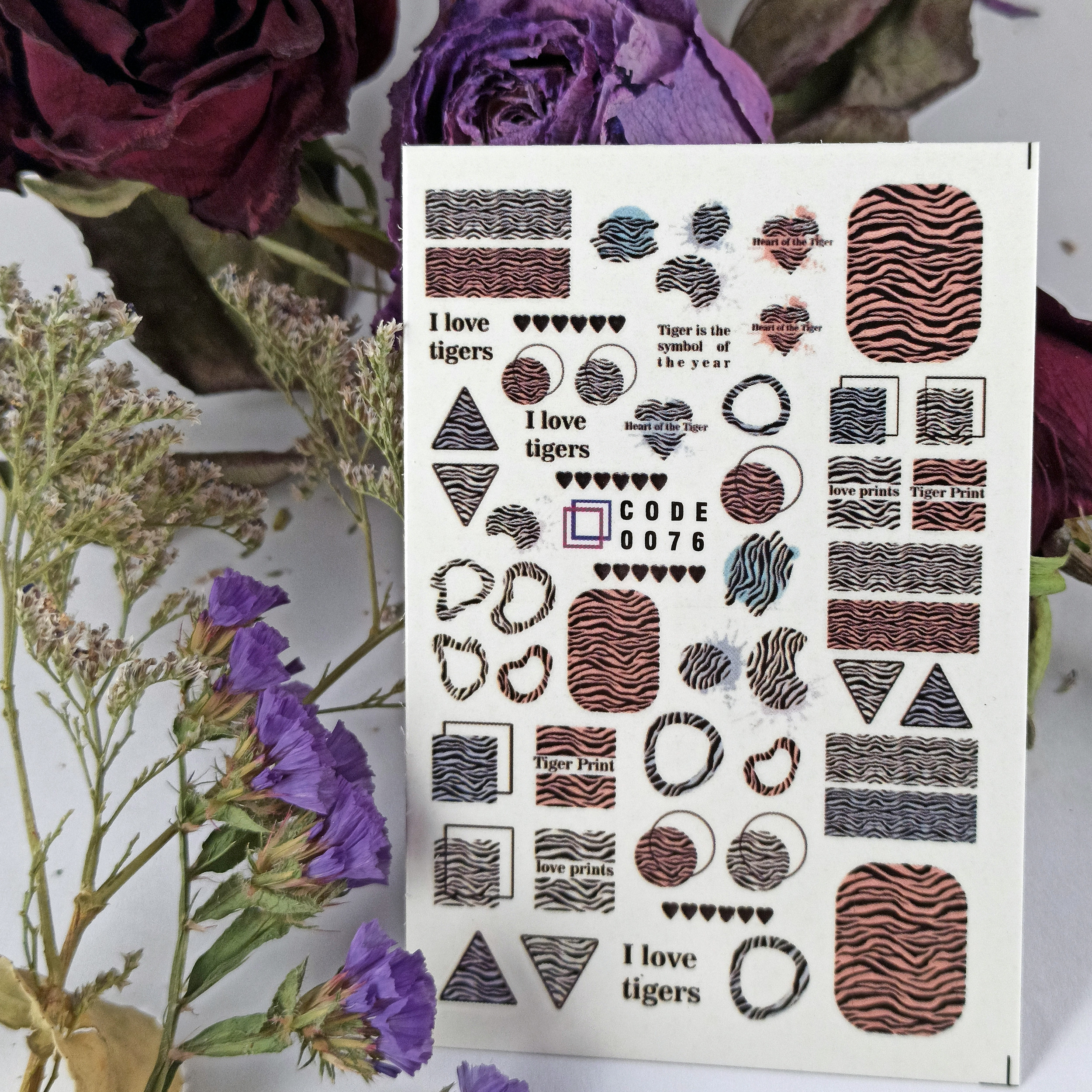 برچسب لنز ناخن مدل پلنگی مجموعه 2 عددی