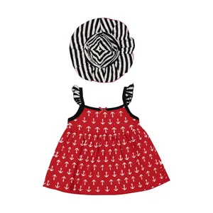 ست پیراهن و کلاه نوزادی دخترانه فیورلا کد 2028