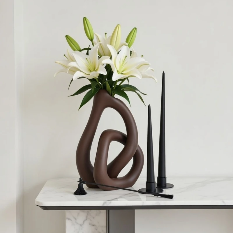 عکس شماره 4 : گلدان مدل گره بسته 2 عددی