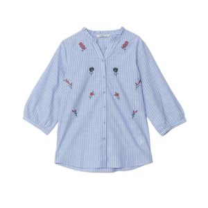 شومیز آستین سه ربع یقه هفت زنانه ال سی وایکیکی مدل Cizgili4331