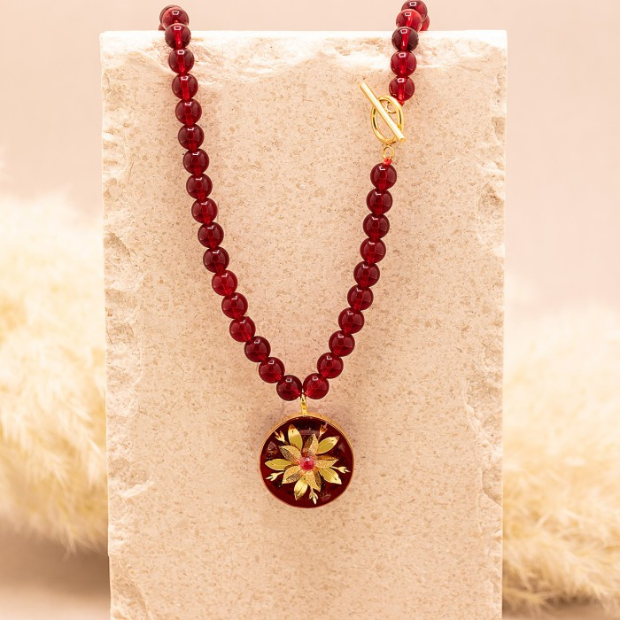 گردنبند زنانه مارک گلد مدل نسترن کد GN3072 گردنبند زنانه مارک گلد مدل نسترن کد GN3072