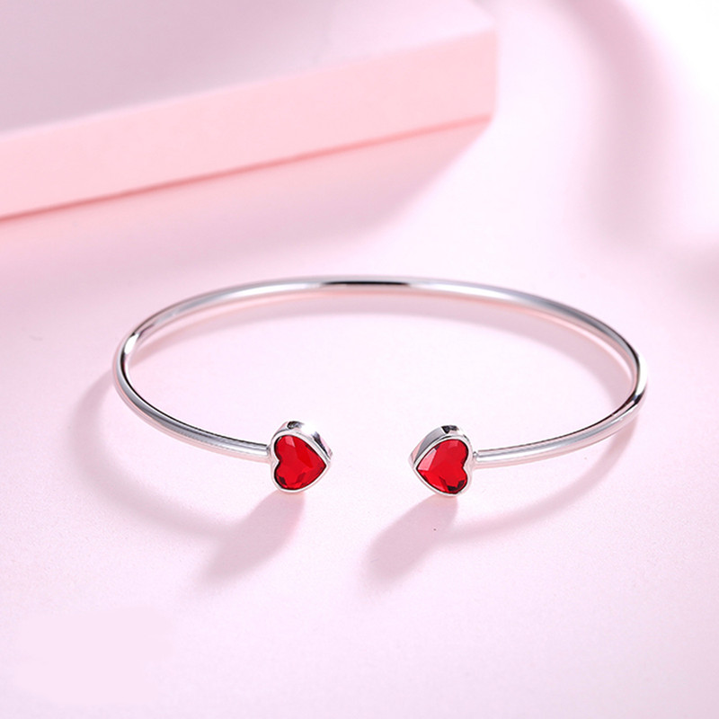 دستبند النگویی نقره زنانه مدل ژالین