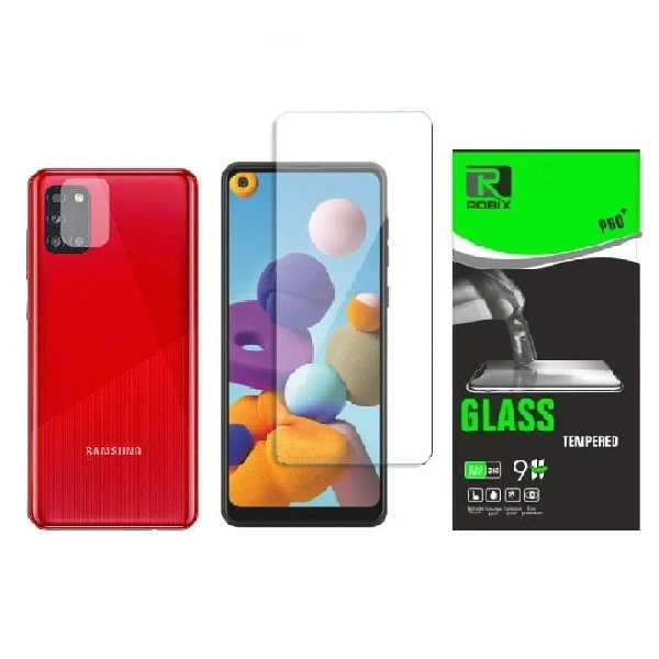 محافظ صفحه نمایش روبیکس مدل SA-A21sمناسب برای گوشی موبایل سامسونگ Galaxy A21s به همراه محافظ لنز دوربین