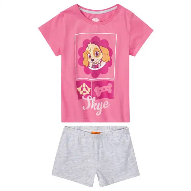 ست تی شرت و شلوارک دخترانه پاو پاترول مدل ger560