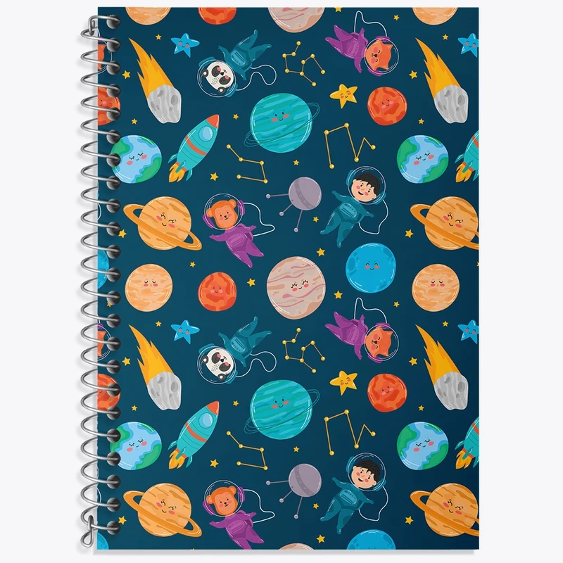 دفتر لغت 50 برگ خندالو طرح فضایی و فضانورد کد N398