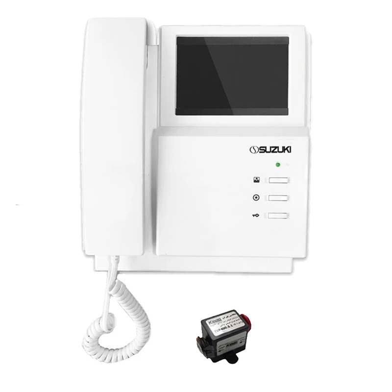 مانیتور دربازکن تصویری سوزوکی مدل 413 به همراه محافظ ولتاژ مانیتور