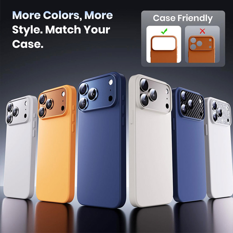محافظ لنز دوربین فلزی آکوآرا مدل All-Round Protection مناسب برای گوشی موبایل اپل iPhone 17 Pro Max