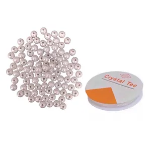 مهره و کش دستبند مدل مروارید کد 20 بسته 100 عددی