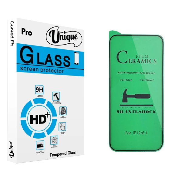 محافظ صفحه نمایش سرامیکی يونيک مدل +Clear مناسب برای گوشی موبایل اپل iPhone 12