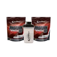 پروتئین وی 90 آیرون مکس - 1000 گرم بسته 2 عددی به همراه شیکر