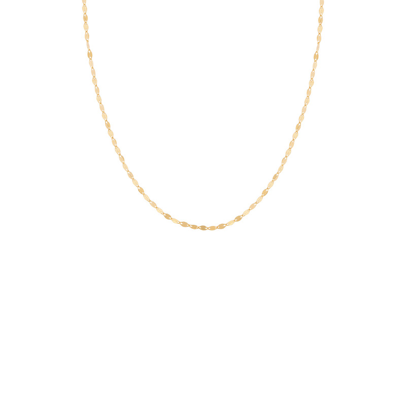 زنجیر طلا 18 عیار زنانه پرسته مدل پولکی ریز