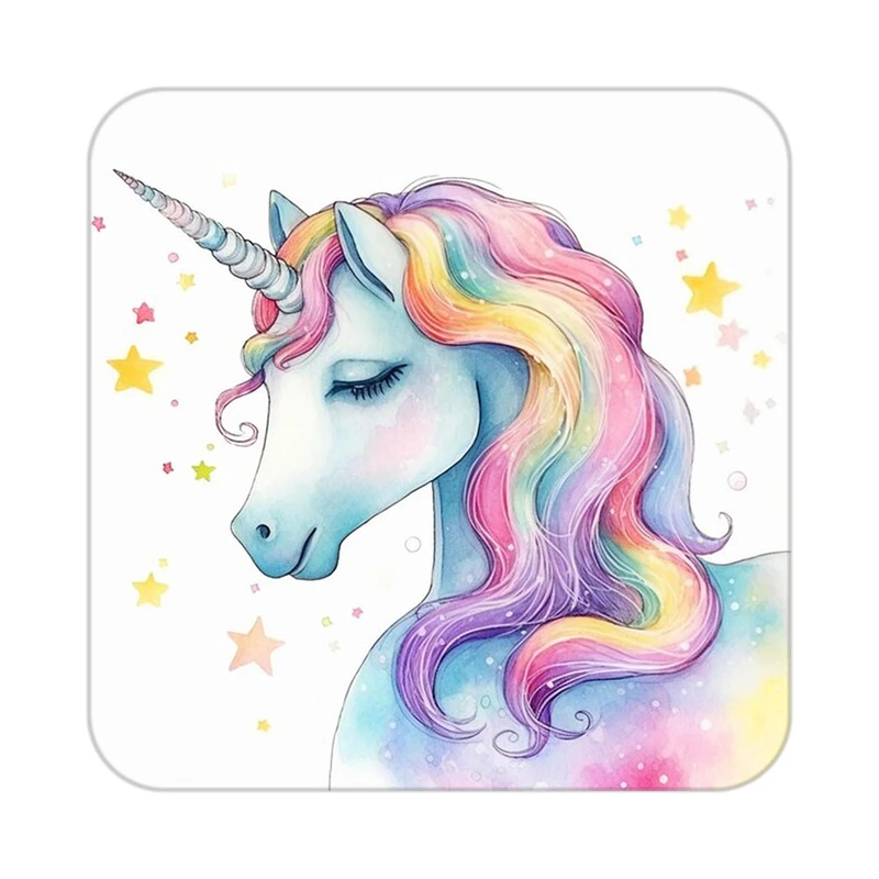 زیر لیوانی کاکتی طرح اسب تک شاخ و یونیکورن مدل mp33318