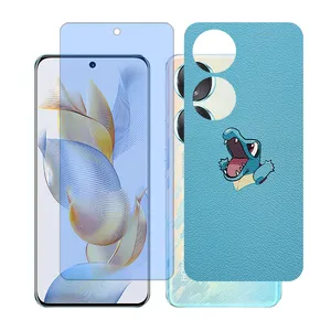 Glass together model anti blue screen protector suitable for Honor 70 mobile phone with back cover sticker