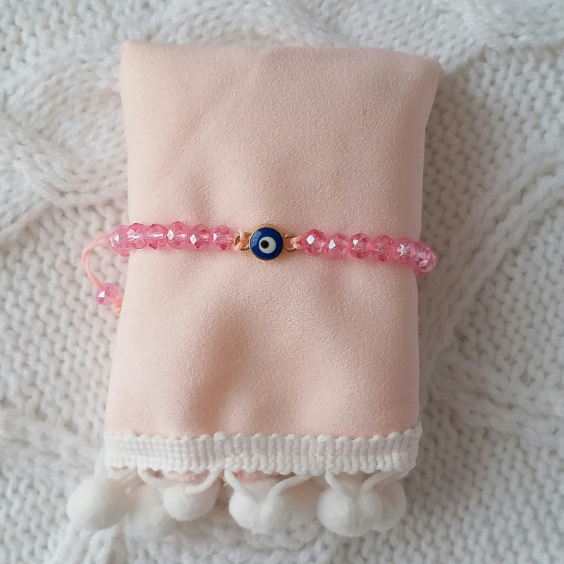 دستبند دخترانه مدل چشم کریستال CH3