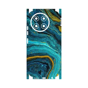 MAHOOT Turquoise marblewith golden streaks-FullSkin Cover Sticker for Tecno Spark 30 Pro
