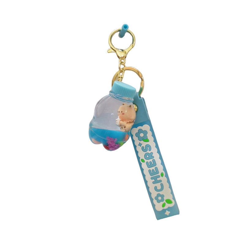 جاکلیدی دخترانه مدل آکواریومی طرح گربه شناور کیوت