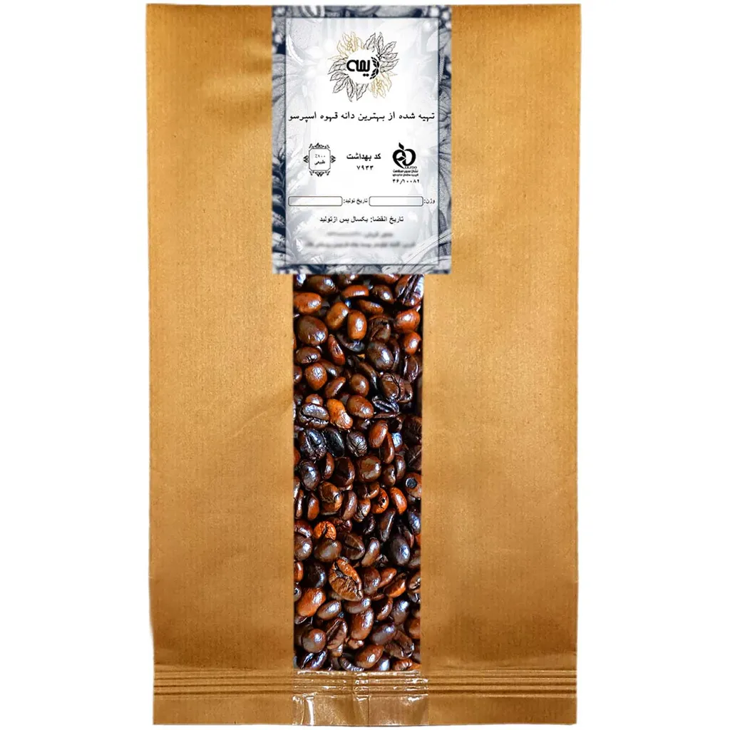 دانه قهوه دارک 80%روبوستا 20%عربیکا دیمه - 250 گرم