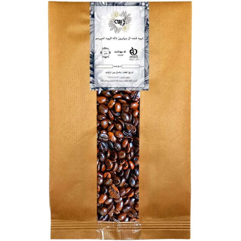 دانه قهوه دارک 80%روبوستا 20%عربیکا دیمه - 1 کیلو