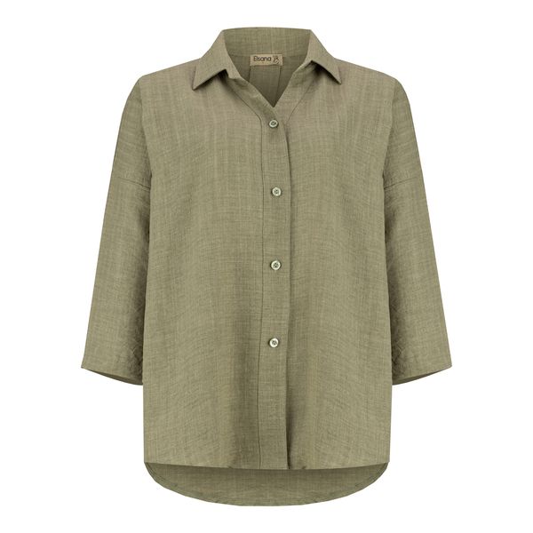 مانتو زنانه السانا مدل کاشین کد 224810 رنگ سبز تیره