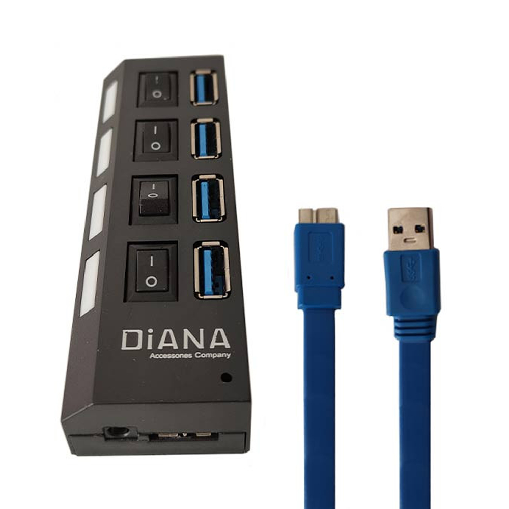 هاب 4 پورت USB3.0 دیانا مدل DHU3