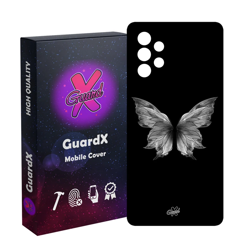 کاور گارد ایکس طرح پروانه مدل Glass10697 مناسب برای گوشی موبایل سامسونگ Galaxy A32 4G
