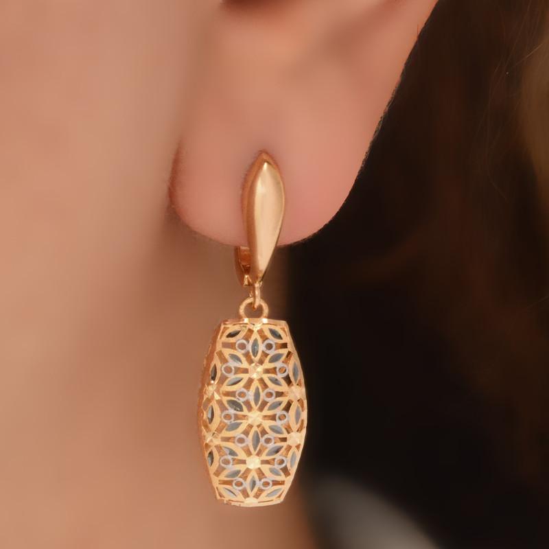 نیم ست طلا 18 عیار زنانه طلای مستجابی مدل آوا  کد 672