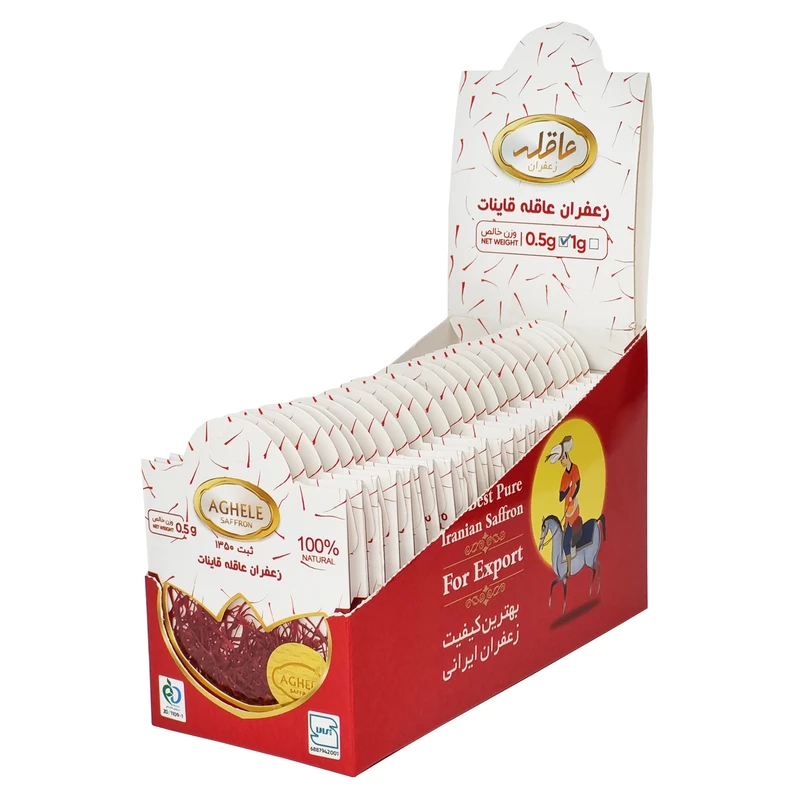 زعفران پاکتی عاقله - 0.5 گرم بسته 25 عددی