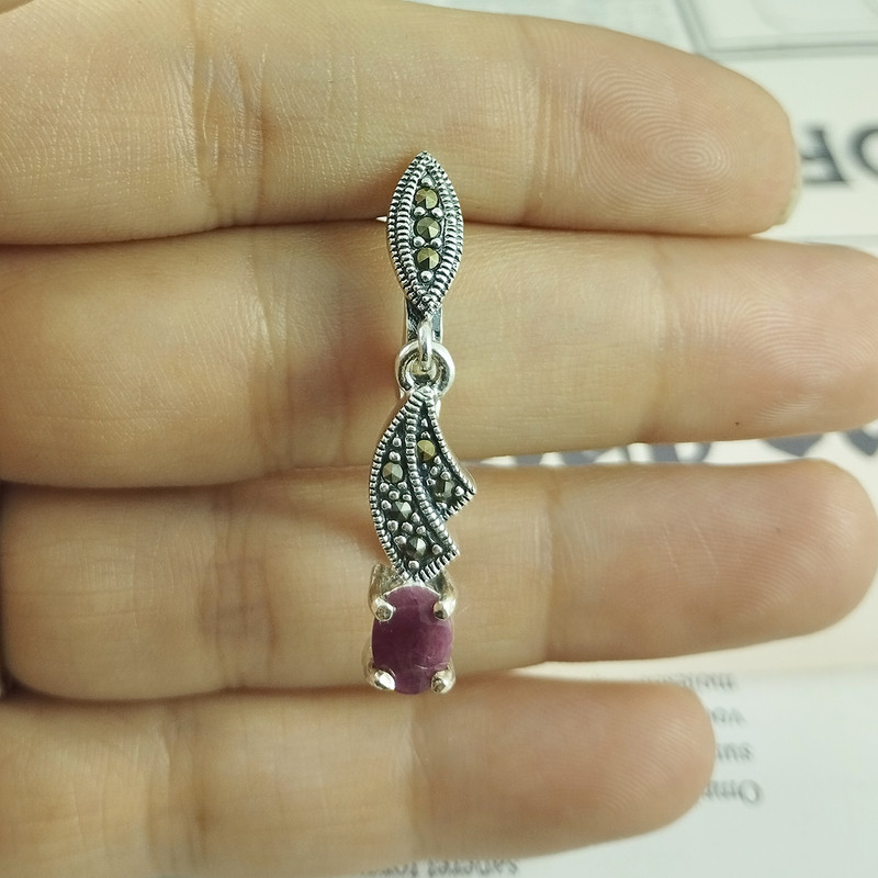 نیم ست نقره زنانه سلین کالا مدل یاقوت معدنی کد 51