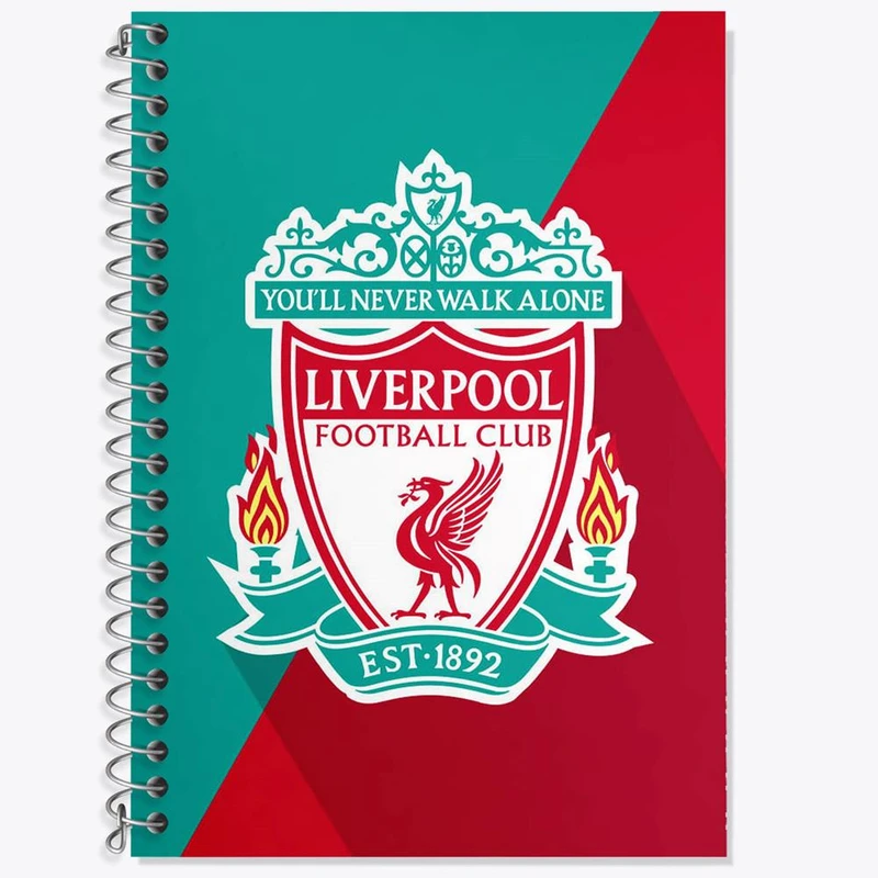 دفتر زبان 50 برگ خندالو مدل دو خط طرح باشگاه لیورپول کد 26994
