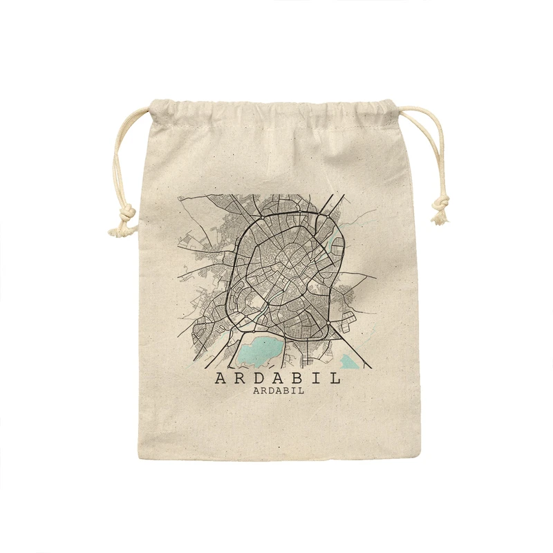 کیسه نان و سبزی ترمه طراحان ایده مدل نقشه شهر اردبیل کد map0502 - M سایز 23x33 سانتی متر